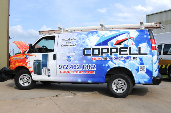 Vehicle Wrap – Delivery Van Wrap of Coppell Heating & Air Conditioning